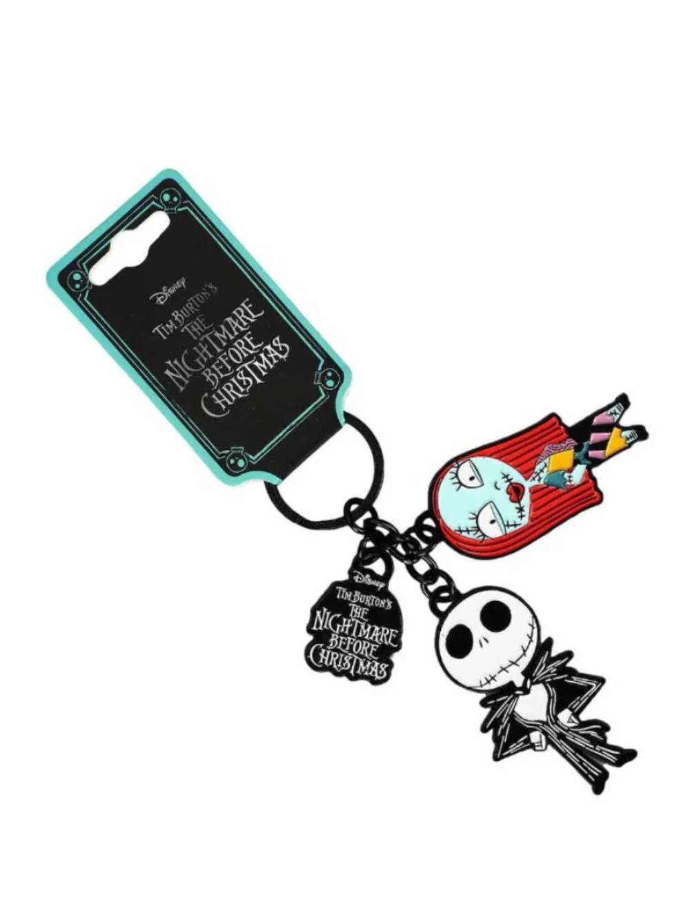 Nightmare Before Christmas Jack and Sally Charms Keychain